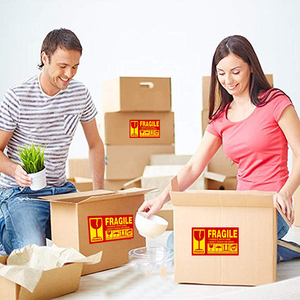 300 Etiquetas Adhesivas de PVC Impermeables con Aviso de Frágil, para Cajas de Envío, 'No Presionar', Etiquetas de Embalaje - Product Image 4