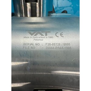 Válvula de puerta de alto vacío VAT F20-85728/0005 20044-PA44-1008, usada tal como está, piezas de equipos semiconductores Legacy - Product Image 1