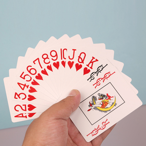Carte à jouer personnalisée 0.32mm 100% en plastique étanche Jumbo Index Bold Letter Professional <span class=keywords><strong>Poker</strong></span> Cards avec code à barres pour <span class=keywords><strong>Casino</strong></span> - Product Image 4