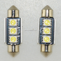 Éclairage intérieur automobile 12V 36mm 3SMD 5050 Canbus C5W Ampoule LED Festoon pour éclairage latéral, de plafond et intérieur de voiture