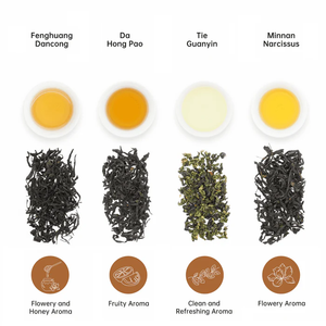 Juego de muestras de té iTeaworld Oolong Tie Guan Yin Da Hong Pao Fenghuang Dancong Minnan <span class=keywords><strong>Narcissus</strong></span> Premium Juego de té Oolong - Product Image 4