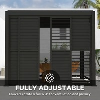 Accessoire de pergola de mur latéral en aluminium de persienne réglable d'usine personnalisable Pergola de balcon extérieur coupe-vent