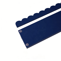 Ensemble de pousseurs de tuiles de mahjong américain à bords festonnés multi-tailles, 4 pièces/ensemble, montage facile, bleu marine, 19-20 pouces, support en bois pour mahjong
