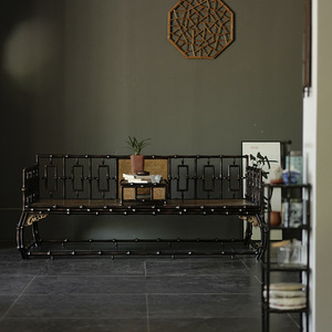 Ming Style Bamboo Luohan <b>Bed</b> Handmade Chinese <b>Antique</b> Meditation Chair Living Room Furniture - Product Image 5