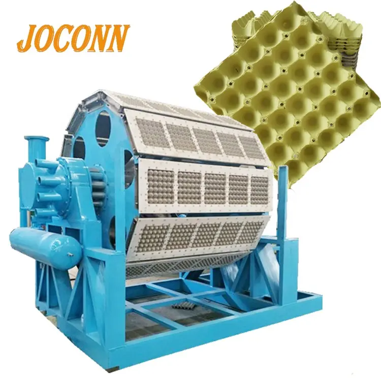 Máquina de fabricación de bandejas de papel de desecho para pequeños negocios, línea de producción de bandejas de huevos de pulpa de papel automática, precio barato