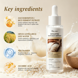 Ampoule exfoliante au riz blanc 60 ml en gros pour le contrôle du sébum et l'éclaircissement avec sérum visage au niacinamide et ferment <span class=keywords><strong>de</strong></span> riz - Product Image 5