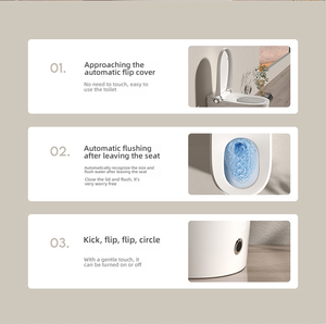 WC intelligent commercial à chasse continue, télécommande, économie d'eau, bidet intégré, système de drainage en S - Product Image 3