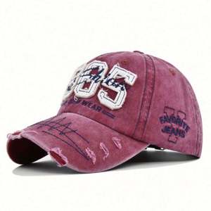Gorra Deportiva de Fabricante con Aplique Bordado 1985, Estilo Dad Hat Desgastado, de 6 Paneles, de Sarga, Deportiva, Unisex - Product Image 5