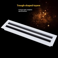 Conduit de câble au design moderne Bande d'aération carrée rectangulaire en alliage d'aluminium Diffuseur de sortie d'air en ABS pour le contrôle de la température au sol