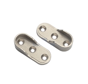 Support de suspension d'<span class=keywords><strong>angle</strong></span> ovale pour <span class=keywords><strong>tringle</strong></span> de placard avec tube en alliage de zinc finition nickel pour armoire - Product Image 3
