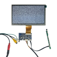 Panneau LCD TFT 7 "1024*600, 50 broches RGB, 500cd/m², Kit de module d'écran LCD industriel avec carte de commande de pilote, câbles de connexion