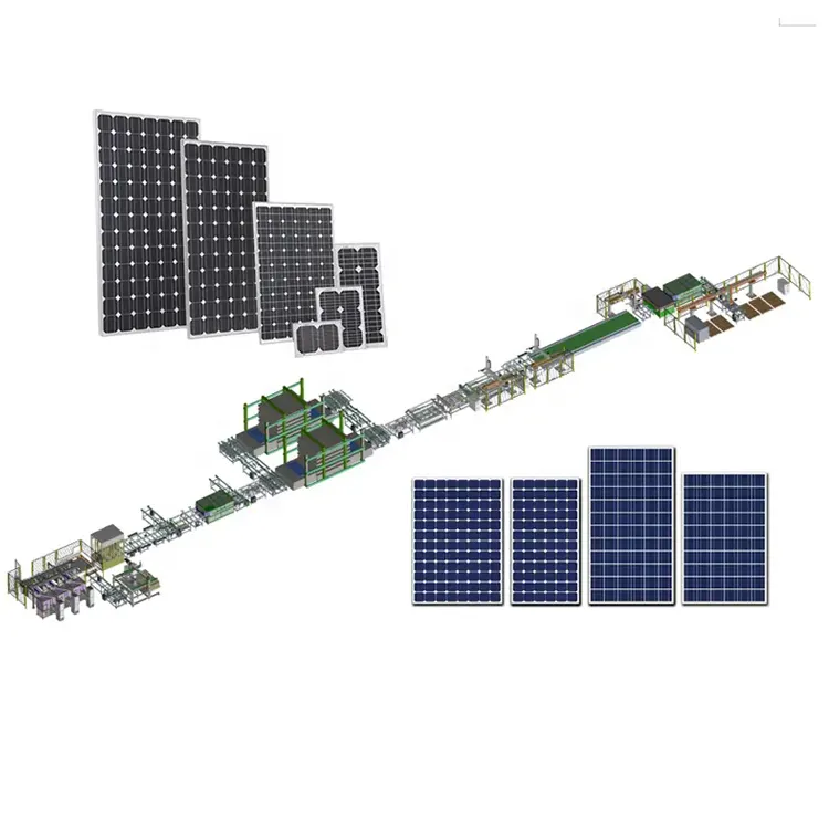 スペイン売れ筋自動ソーラーパネル生産ターンキーラインソーラーパネル生産ラインソーラーパネル工場機械