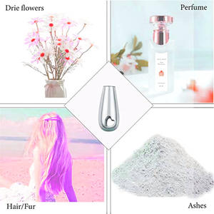 Sıcak satış paslanmaz çelik kolye kolye Hollow kalp tasarım hatıra gümüş su damlası tabut ile evcil hayvanlar için - Product Image 3