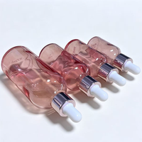 Emballage cosmétique personnalisé, flacons mélangeurs, flacon d'huile essentielle rose, flacon compte-gouttes en verre, flacons d'essence liquide, flacon vide