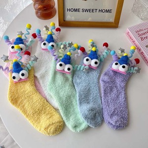 Xấu xí đôi mắt to mờ vớ bán buôn sàn dày vớ sợi nhỏ mùa đông phim hoạt hình vui mờ vớ - Product Image 2