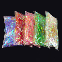 [Personnalisé] Remplissage en raphia recyclable de 3 mm, irisé, coloré, en soie mélangée avec du fil doré, pour accessoires de boîtes cadeaux, vente en gros fabricant