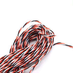 Nhà Máy Bán buôn Đen Đỏ Trắng PVC 3-cách servo dây cáp 20 22 26 28 32 AWG phẳng hoặc xoắn JR Hitec Futaba - Product Image 3