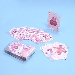 Cartes à jouer en plastique transparentes personnalisées, format standard, papier couché, pour jeux d'échecs et de cartes, cartes de collection - Product Image 2