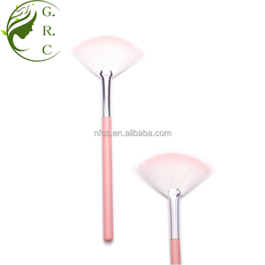 Jala-cerdas acrílicas de madera personalizadas, pintura de uñas artísticas, maquillaje en forma de abanico, resaltador de colorete rosa, ventilador - Product Image 5