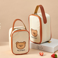 Logotipo de impresión de dibujos animados personalizado caja de refrigeración de almacenamiento portátil Mini botella bolsas de hielo taza botella bolsa nevera comida fiambrera bolsa aislada