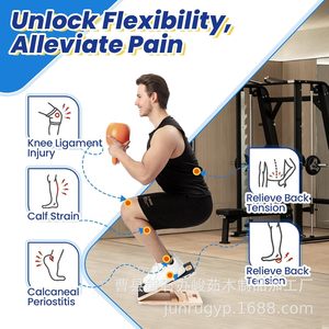 Tabla inclinada de madera antideslizante ajustable para yoga, pilates, fitness, estiramiento y equilibrio, para ejercicios en casa o gimnasio. - Product Image 5