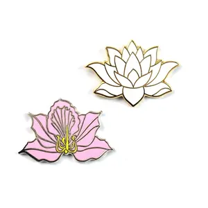 VastGifts Cheap Wholesale Professional Custom High Quality Flower And Whale Hard Enamel Lapel Pin Metal Badge