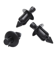 Clips de fixation en nylon noir à trou de 6 mm, longueur 20 mm, pour pare-chocs et ailes de voiture, fixation de panneaux de carrosserie, remplacement en plastique