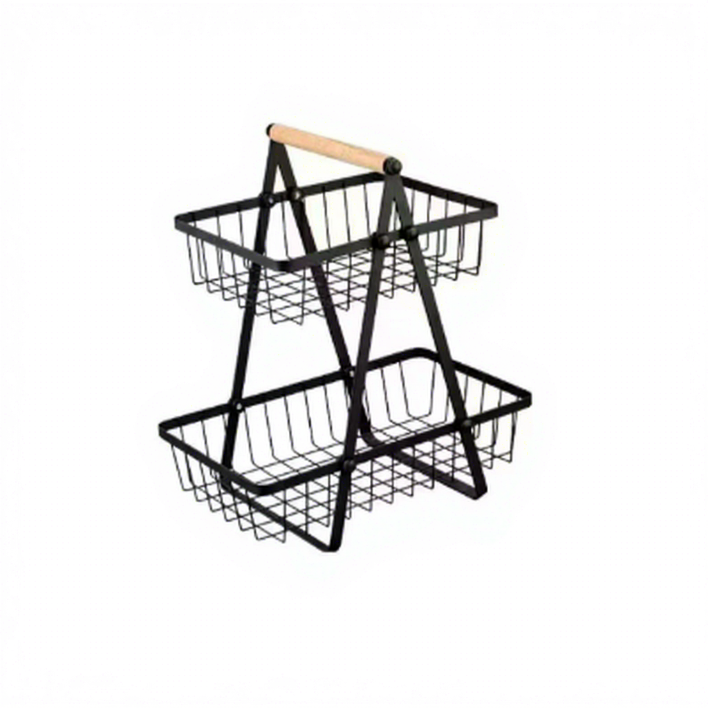 Cesto di frutta a doppio strato (nero)