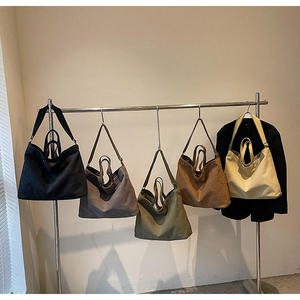 Customizable women's casual canvas handbag, <b>large</b> capacity shoulder <b>bag</b>, fashionable shopping <b>bag</b> - Product Image 1