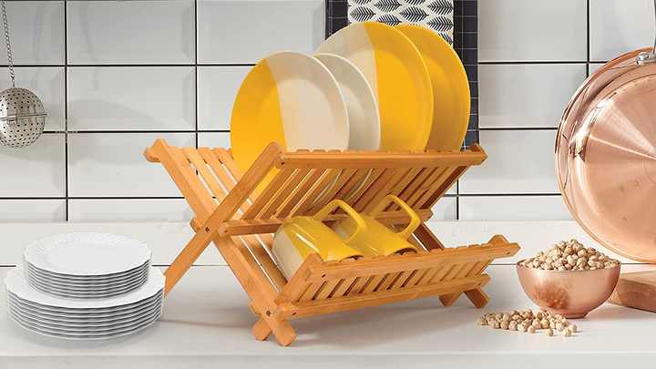 Over The The Amaze Kitchen Sink Dish Drainer Drying Rack Wooden