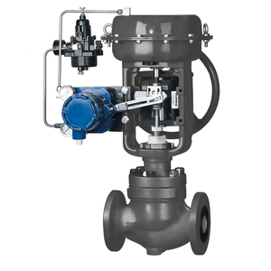 Vanne à boisseau sphérique pneumatique à bride en acier inoxydable COVNA, siège unique, vanne de contrôle pneumatique WCB, vanne de contrôle de vapeur avec positionneur - Product Image 1