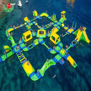 Percorso Ostacoli Gonfiabile in PVC Durevole, Parco Acquatico Galleggiante, Gara di Ostacoli Acquatici Gonfiabile per Divertimento in Lago e Mare - Product Image 6