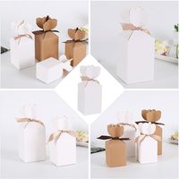 Boîtes à bonbons de Noël, boîte cadeau à ruban, boîte en carton pour sachets de thé, confettis