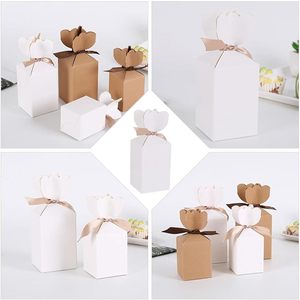 Scatole per Caramelle Natalizie con Nastro, Confezione Regalo in Cartone per Bustine di Tè <span class=keywords><strong>e</strong></span> Coriandoli - Product Image 5