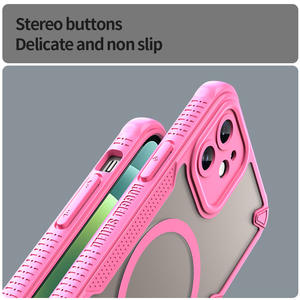 Nouvelle coque de protection transparente antichoc pour <span class=keywords><strong>iPhone</strong></span> <span class=keywords><strong>11</strong></span> 12 13 14 15 & 16, coque magnétique pour téléphone portable, poignée de téléphone incluse, matériau PC+TPU - Product Image 5