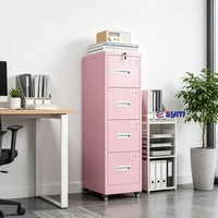 Armoire à dossiers verticale en métal anti-basculement, système de rangement robuste pour documents financiers en acier avec barres de verrouillage centralisées