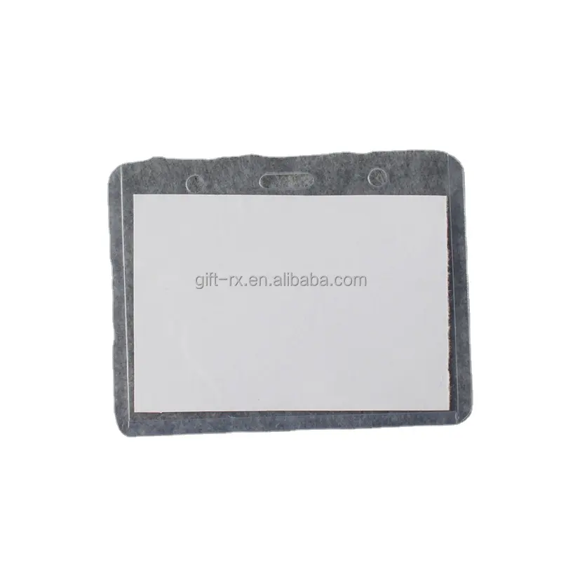 Business Card Holder with Clear Plastic Candy Pattern PP Material for ID Name and Credit Card Display