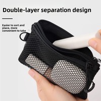 Pochettes zippées en nylon, mini sacs organisateurs portables pour sac à main, rangement de voyage pour articles de toilette et cosmétiques