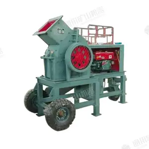 PC800*600 heavy duty hammer mill scrap crusher mobile diesel hammer crusher with belt conveyor