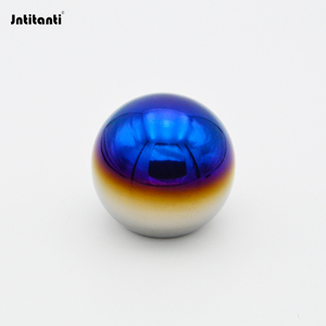 Jntitanti Gr.5 alliage de titane Ti-6Al-4V voiture bleu brûlé pommeau de levier de vitesse pommeau de levier de vitesse en titane M12 * 1.5mm pour voiture de course - Product Image 5