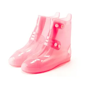 Rain Boot Waterproof Shoes Cover Women Kids Reusable Rubber Sole Overshoes