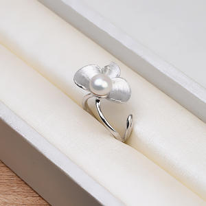 Boucles d'oreilles et bague ouverte en argent S925 Wenchi, bijoux DIY pour femme, accessoires perles modèle 16941 - Product Image 3