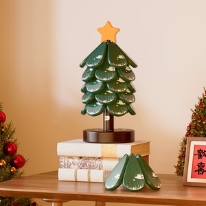 Alfombrilla aislante térmica para árbol de Navidad, un adorno creativo de madera para mesa, una alfombrilla antideslizante de madera maciza con forma de árbol. - Product Image 3