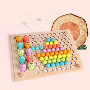 Nuevo Montessori manos de pescado de madera entrenamiento cerebral Clip cuenta rompecabezas tablero matemáticas <span class=keywords><strong>Juego</strong></span> de pesca bebé juguete educativo temprano para niños - Product Image 4
