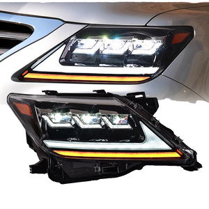 ไฟหน้า LED สำหรับ LX570 รุ่นใหม่ ปี 2007-2015 6000K พร้อมไฟเลี้ยวแบบไดนามิก เลนส์โปรเจคเตอร์ อุปกรณ์ตกแต่งรถยนต์ ไฟหน้า LX570 สำหรับ L รุ่นใหม่ - Product Image 1