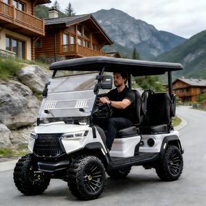 Dernier modèle de voiturette de golf électrique multifonctionnelle 4 places pour la plage, les centres de villégiature et les chemins non publics, homologuée CE - Product Image 1