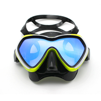 Masque de plongée personnalisé avec tuba, anti-buée, à une vitre, pour plongée libre, en silicone étanche, lunettes de natation et de plongée