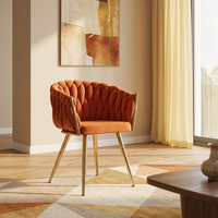 Vente en gros Meilleure vente de chaises de salle à manger nordique de haute qualité à cadre métallique de style moderne Dossier pour la maison Cuisine Restaurant Living