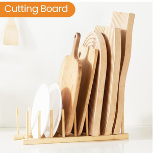 Organizador de Bambú para Platos y Tapas de Olla, Soporte para Tablas de Cortar, para Gabinete, de Fábrica ZB BSCI - Product Image 5
