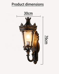 Lampe murale extérieure rétro de grande taille certifiée UL, en aluminium, LED, étanche IP65, pour couloir, pour usage en jardin, à intensité variable - Product Image 3